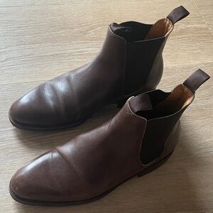 Meermin Brown Leather Chukka Boots